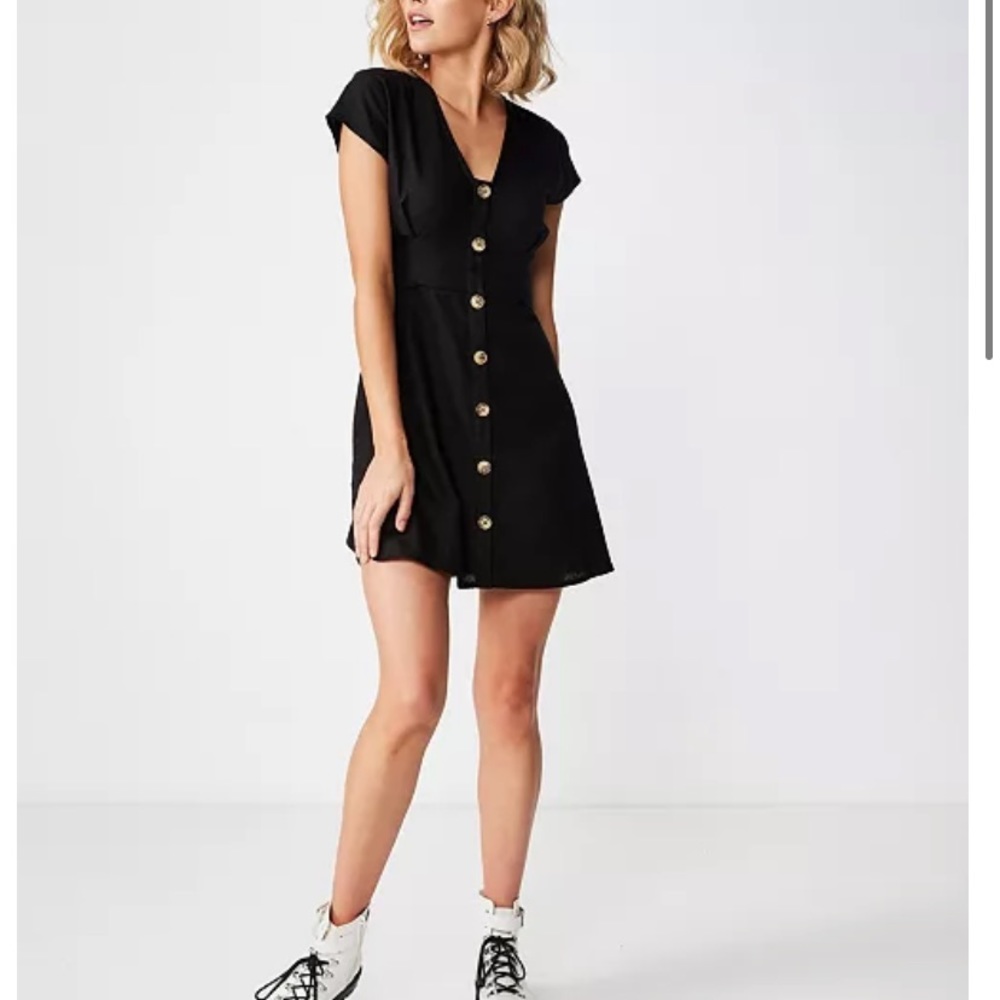 Woven Jenny Deep V Mini Dress